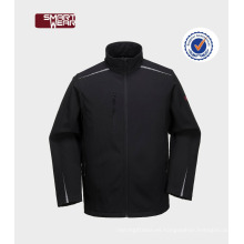 Chaqueta de softshell de la chaqueta de polar de softshell de invierno al aire libre para hombre con capucha